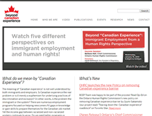 Tablet Screenshot of beyondcanadianexperience.com